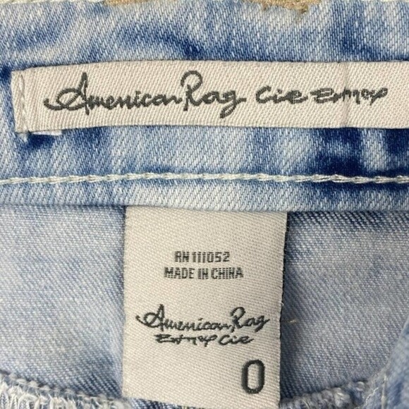American Rag Denim Shorts Womens Size 0 Light Blue Pockets Summer Casual Shorts - Picture 6 of 11